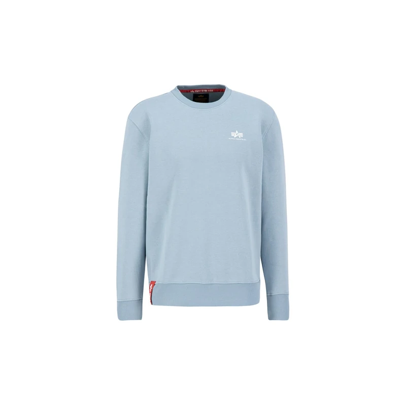 Alpha Industries Basic Sweater Small Logo Sweatshirt for Men Greyblue