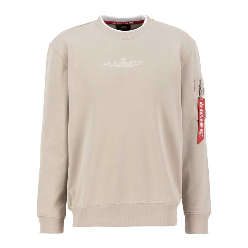 Alpha Industries Men's Double Layer Sweatshirt, Vintage Sand, M