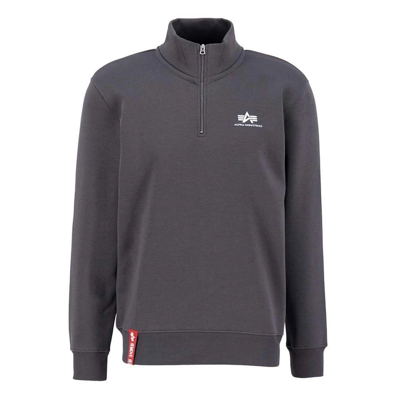 Alpha Industries Men's Half Zip SL Sweatshirt, Vintage Grey, XXL