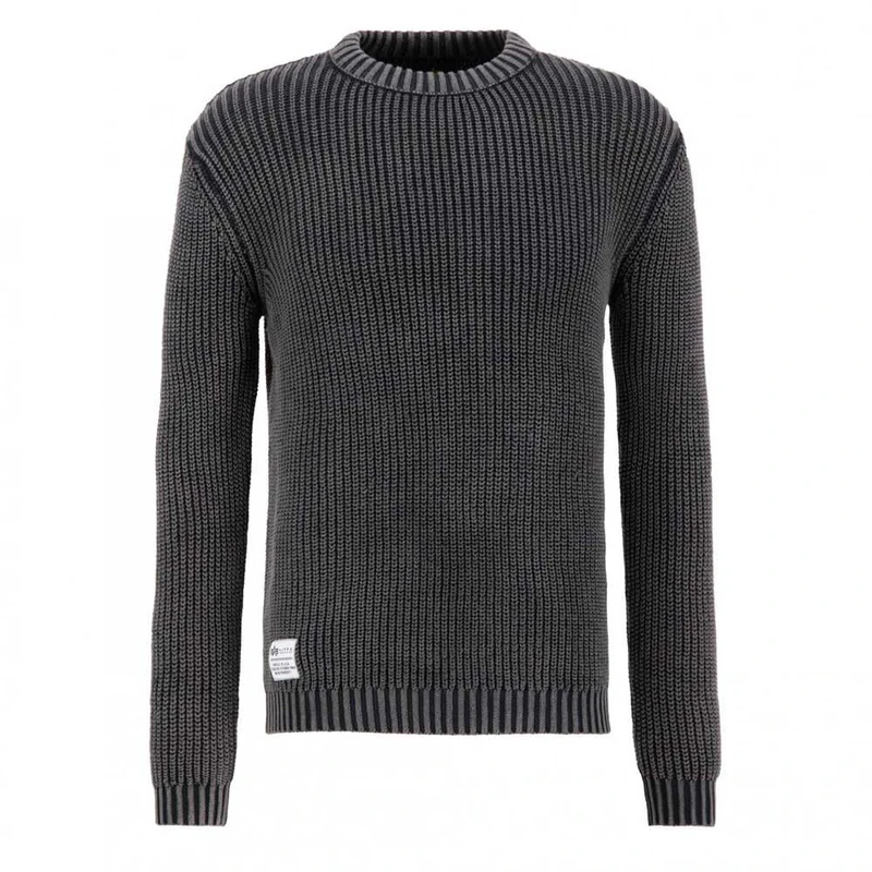 Alpha Industries Men's Acid Pullover Sweater Sweatshirt, Black, XXX-Large