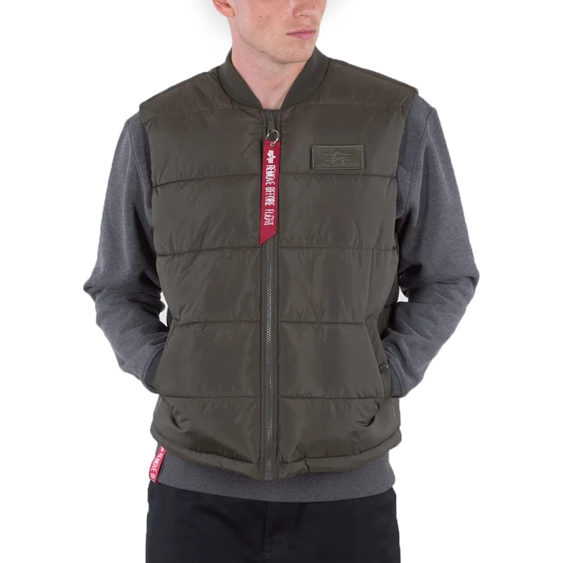 Alpha Industries Puffer LW Vest for Men Mars Red