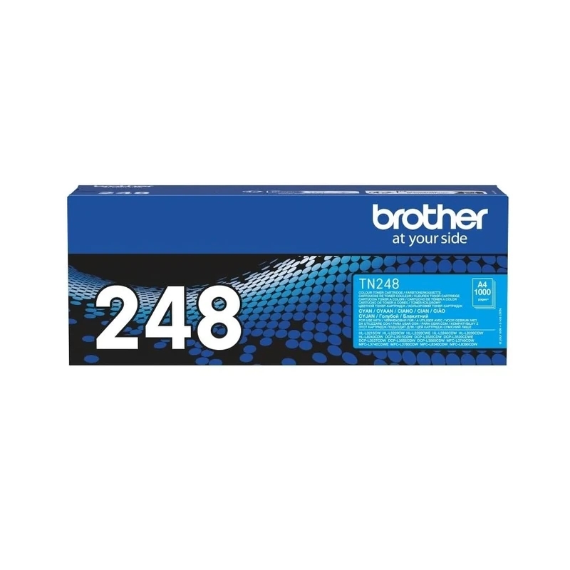 Brother TN-248C Toner Cartridge, Cyan, Single Pack, Standard Yield, Includes 1 x Toner Cartridge, Genuine Supplies
