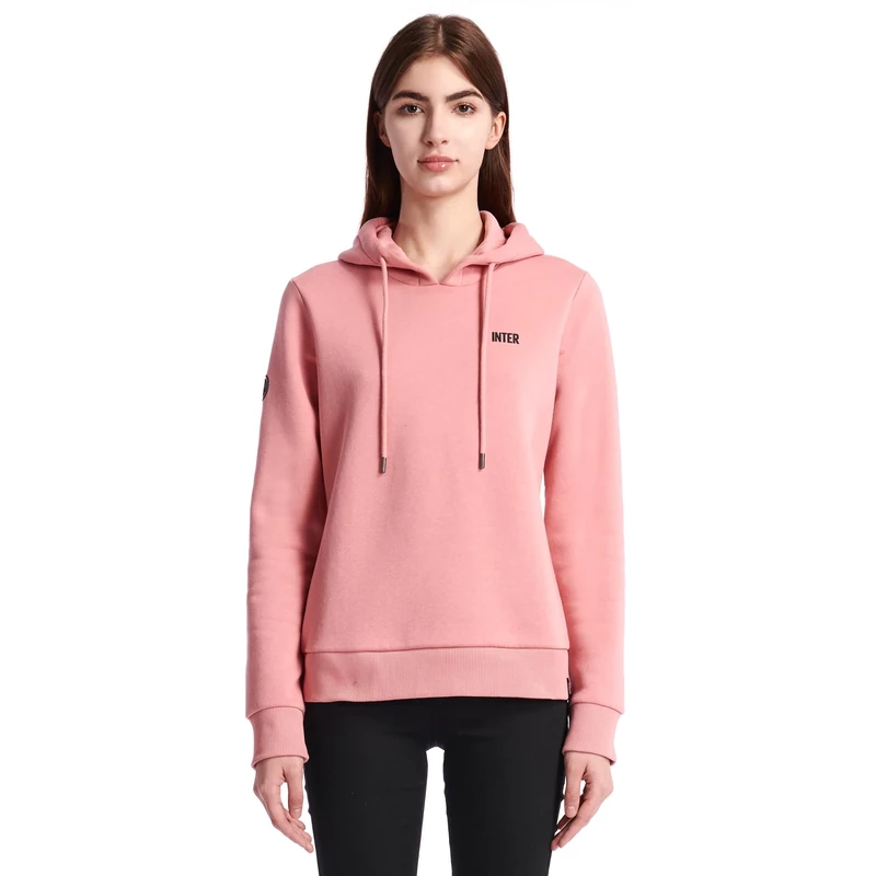 Inter Everyday Sweatshirt Unisex Adult Hoodie, Official Product, Exclusive Back to Stadium Collection, 100% Cotton, Suitable for All Nerazzurri Fans, Pink, S