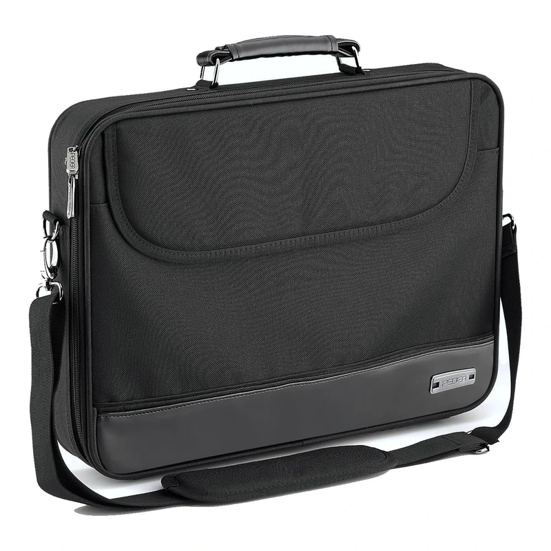 Pedea Laptop Bag 17.3 Inch (43.9 cm) Blackline Notebook Shoulder Bag with Shoulder Strap Black