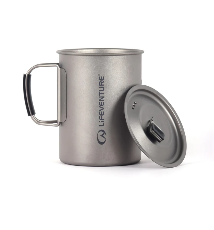 Lifeventure Superlight Titanium Cooking Pot with Folding Handles & Ventilated Lid