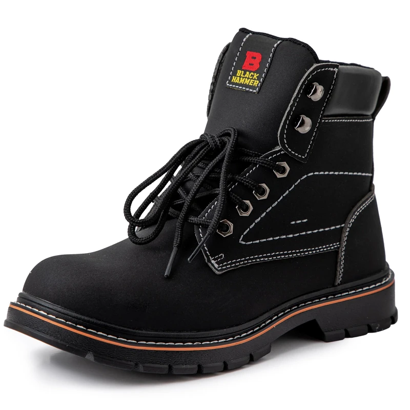 Black Hammer Men's 2600 Mesh Safety Boots | S3 SRC Water-Resistant, 9 UK