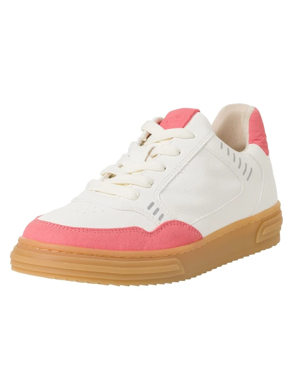 Tamaris Women's 1-23608-42 Sneaker, White/Pink, 4 UK