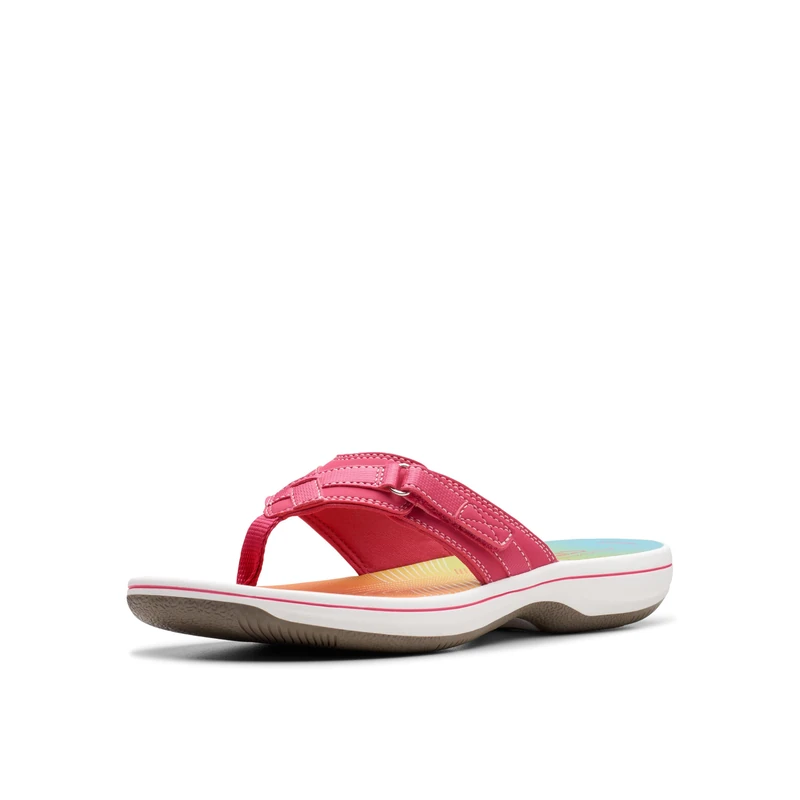 Clarks Women's Breeze Sea Flip-Flop, Bright Pink Ombre, 4.5 UK