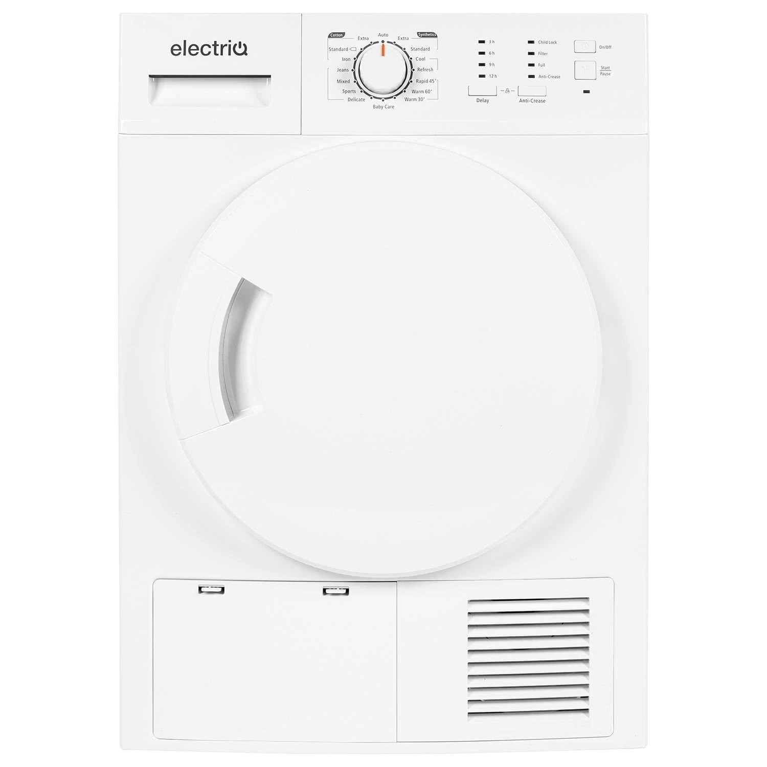 electriQ 8kg Condenser Tumble Dryer - White