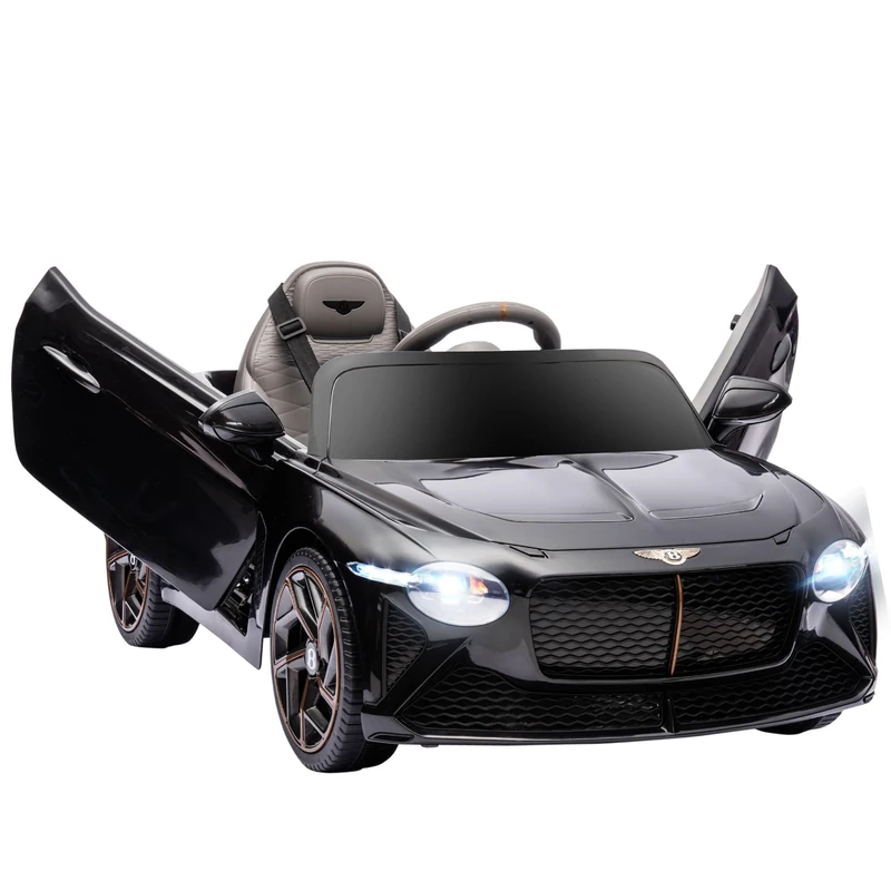 HOMCOM Bentley Bacalar Licensed, 12V Kids' Electric Ride-On with Remote Control, Battery Powered Electric Car for Kids with Suspension Wheels, Horn, Lights, for Ages 3-5 Years - Black