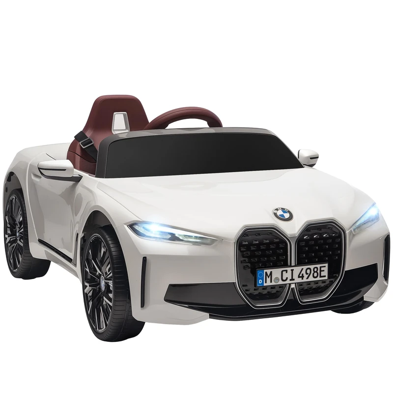 HOMCOM BMW i4 Licensed 12V Kids Electric Ride-on Car - White