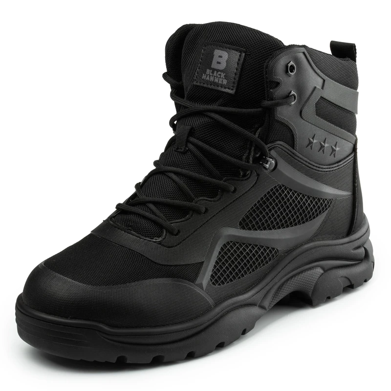 Black Hammer Men's Pro-Tech Safety Boots | S3 SRC Water-Resistant, 10 UK