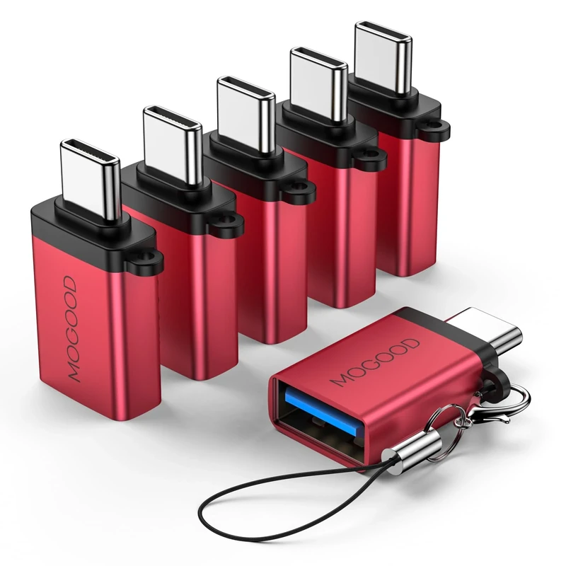 MOGOOD USB C to USB Adapter Thunderbolt 3.0 OTG Adapter Type C Plug to USB 3.0 Female Adapter Type C Thunderbolt 4 OTG Converter for Apple MacBook Pro,Samsung Galaxy S22 S23