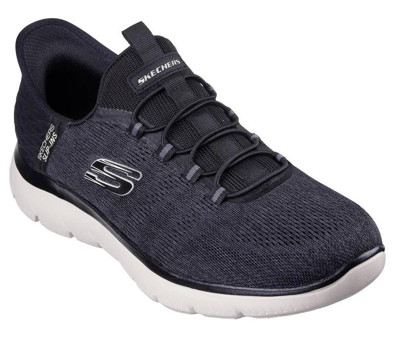 Skechers Men's Summits Key Pace Hands Free Slip-in Loafer, Black, 7.5 Wide - Image 1