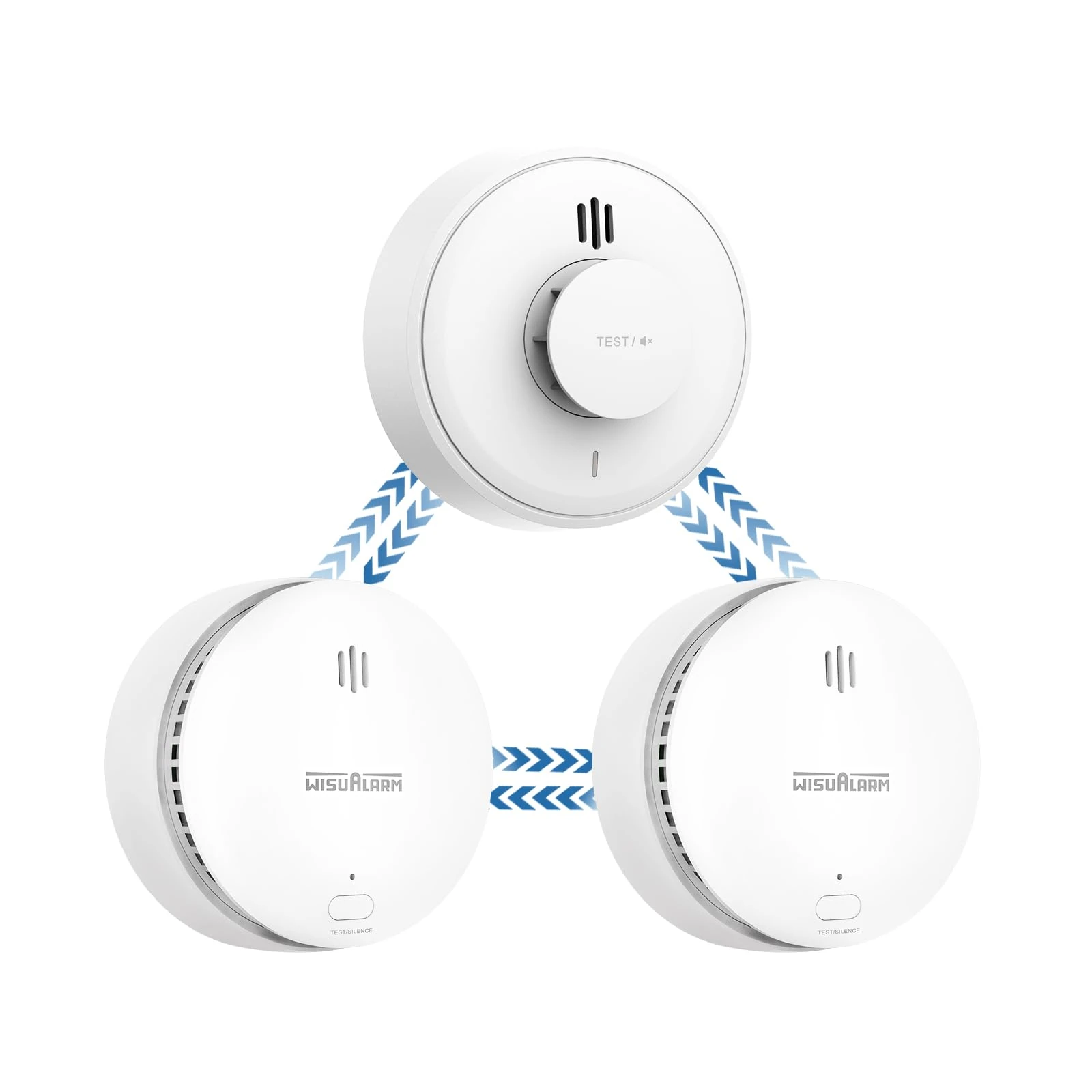 Smoke Alarm, Interlinked Smoke and Heat Alarm Scotland Bundle, Pre-linked,10-Year Battery Life,Compliant with Scotland & England Law (2 Smoke + 1 Heat)