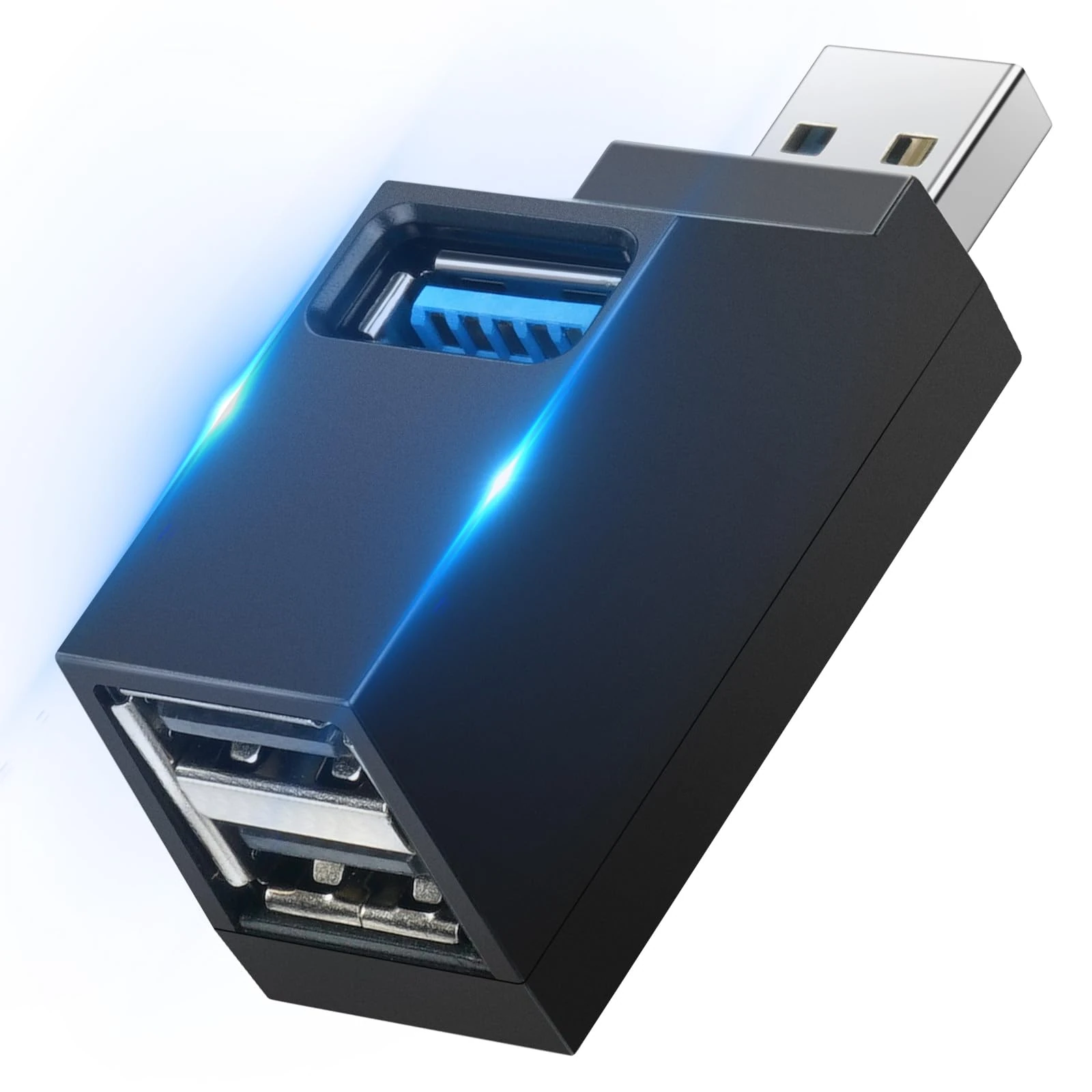 AXFEE Mini USB Hub, USB 3.0 Hub ortable Adapter with Multi Usb port (1x USB 3.0, 2x USB 2.0), High speed Expansion Usb for Laptop, USB-Flash Drives, Mobile HDD, and More USB-Port Device