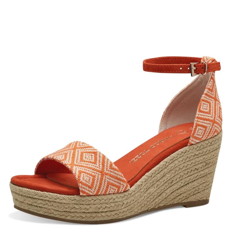 MARCO TOZZI Women's 2-28030-42 Wedge Sandal, TERRACOTTA COM, 5
