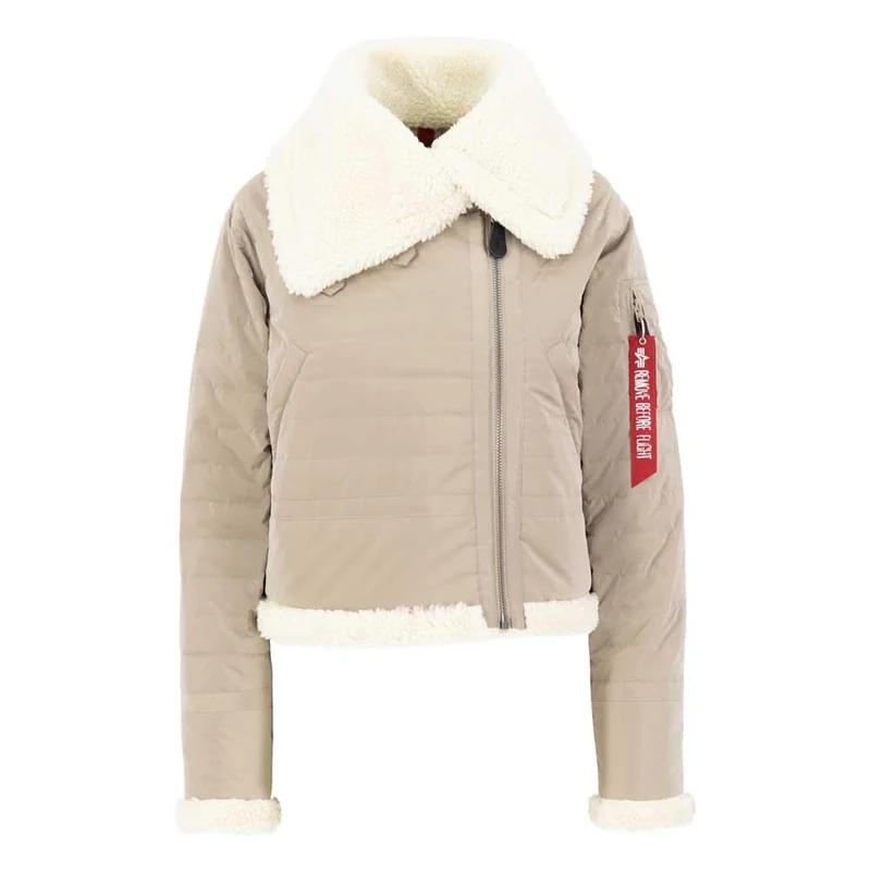 Alpha Industries B3 Puffer Winter Jacket for Ladies Vintage Sand