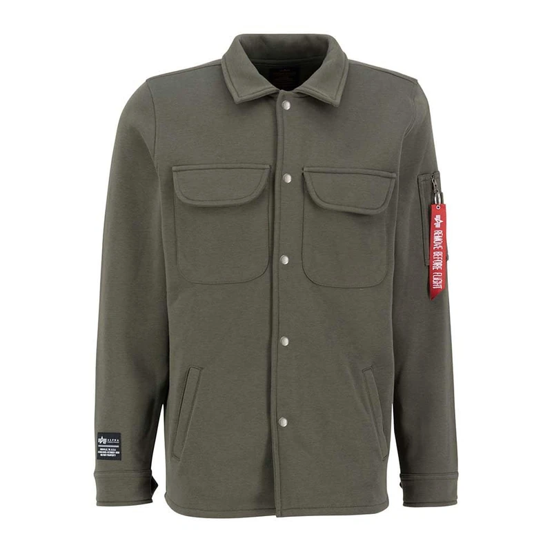 Alpha Industries Sweat Overshirt for Men Dark Olive