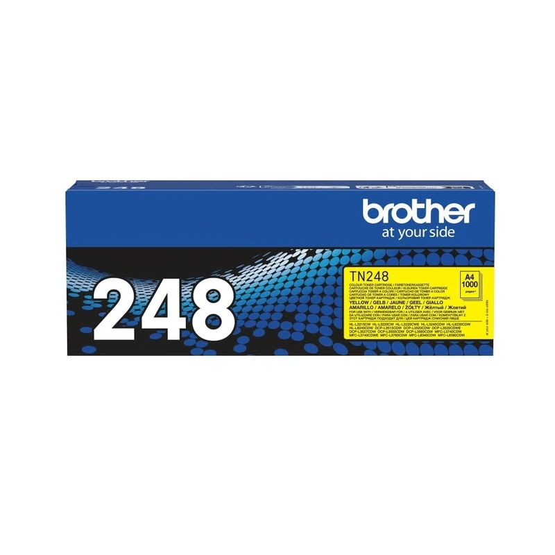 Brother TN-248Y Toner Cartridge, Yellow, Single Pack, Standard Yield, Includes 1 x Toner Cartridge, Genuine Supplies