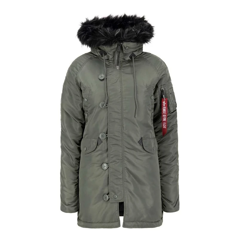 Alpha Industries N3B VF 59 Winter Jacket for Ladies Vintage Green/Black