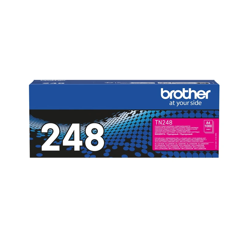 Brother TN-248M Toner Cartridge, Magenta, Single Pack, Standard Yield, Includes 1 x Toner Cartridge, Genuine Supplies