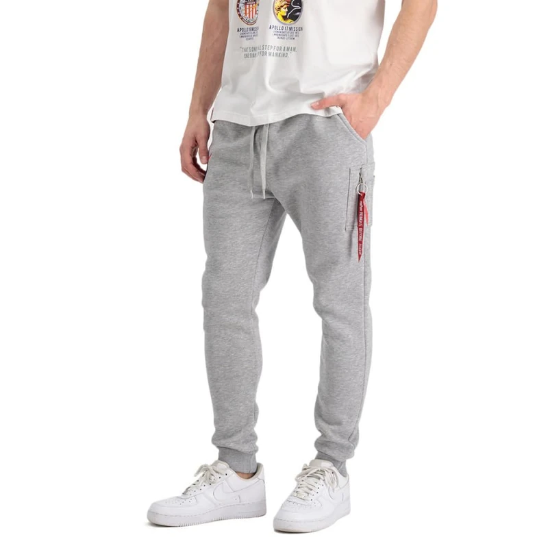 Alpha Industries Men's NASA Cargo Sweat Jogger Sweatpants, Grey Heather, XXS