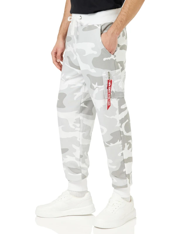 Alpha Industries X-Fit Cargo Camo Casual Trousers for Men White