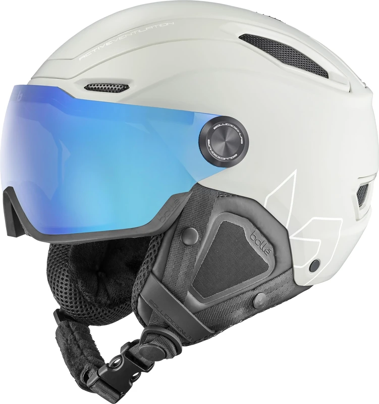 Bollé - V-LINE, Lightest Grey Matte, Photochromic Blue Cat 1 to 3, Large, Snow Helmets, Unisex, Adult