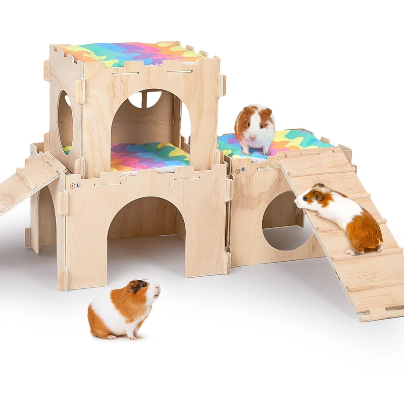 Unicorn Catcher Extra Large Wooden Guinea Pig Castle Habitat