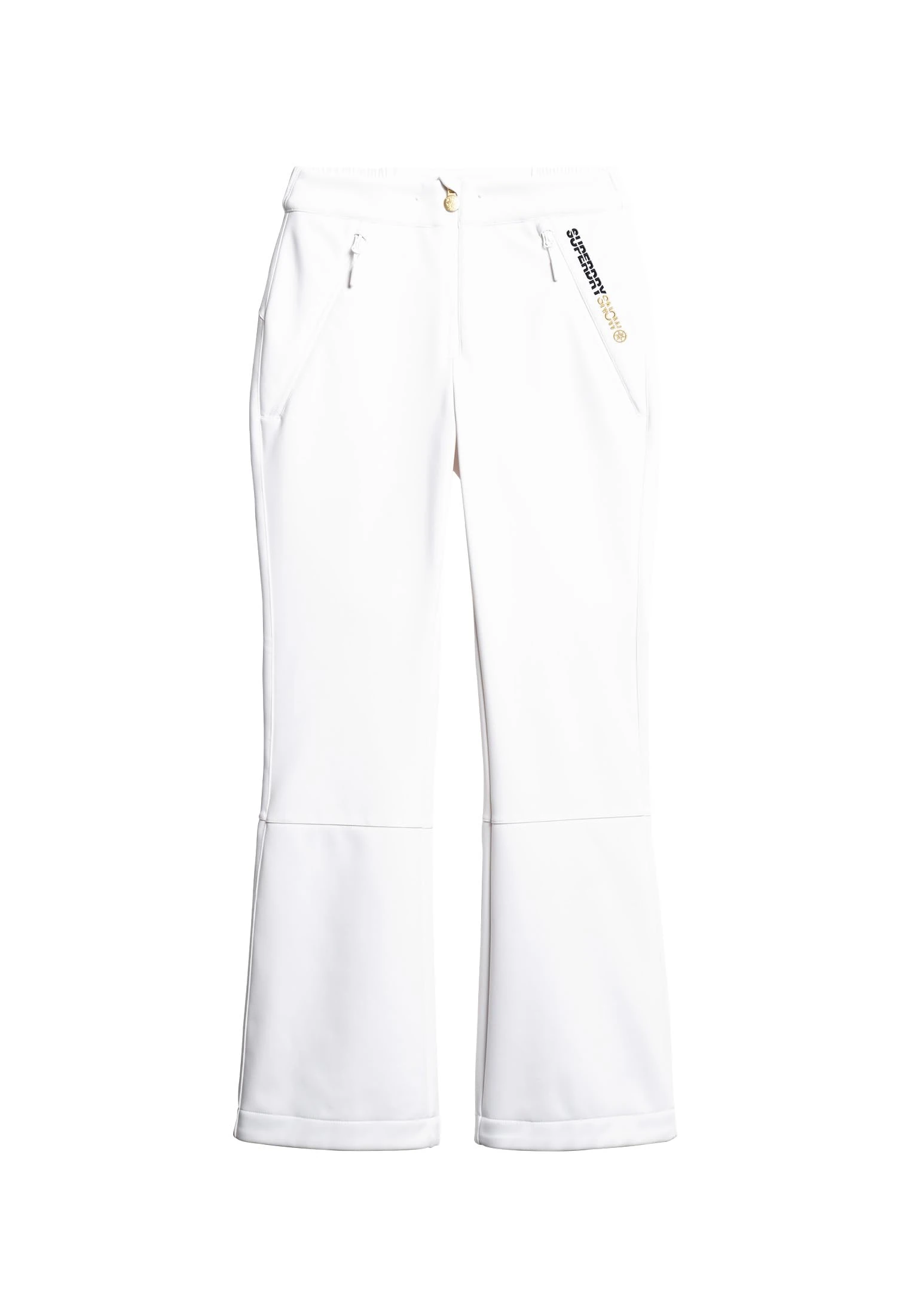 Superdry Women's Ski Softshell Slim Trousers Pants, White, 14