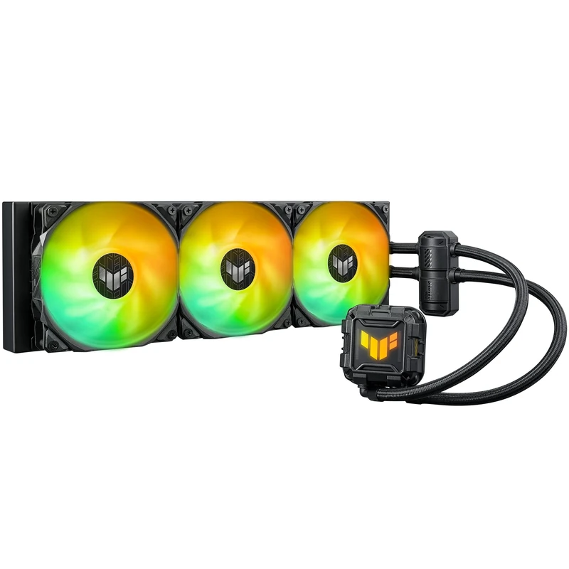 ASUS TUF Gaming LC II - 360mm AIO - CPU Liquid Cooler with Aura Sync RGB, Three PWM 120mm Fans, Decoupled Quiet Pump, Sleeved 400mm Tubing, For Intel LGA 1700/ 1200/ 115x, AMD AM5/ AM4 | Black