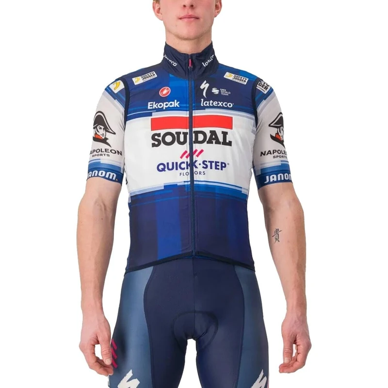 CASTELLI 4233088 PRO LIGHT WIND VEST Men's Sports vest DARK BLUE/WHITE S