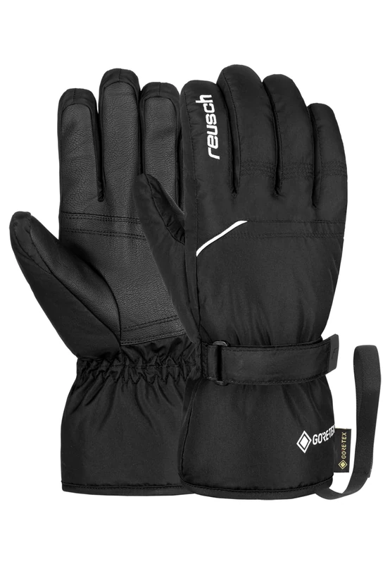 Reusch Sven Gore-Tex Adult Finger Gloves Warm, Waterproof, Breathable, Black/White, 8.5