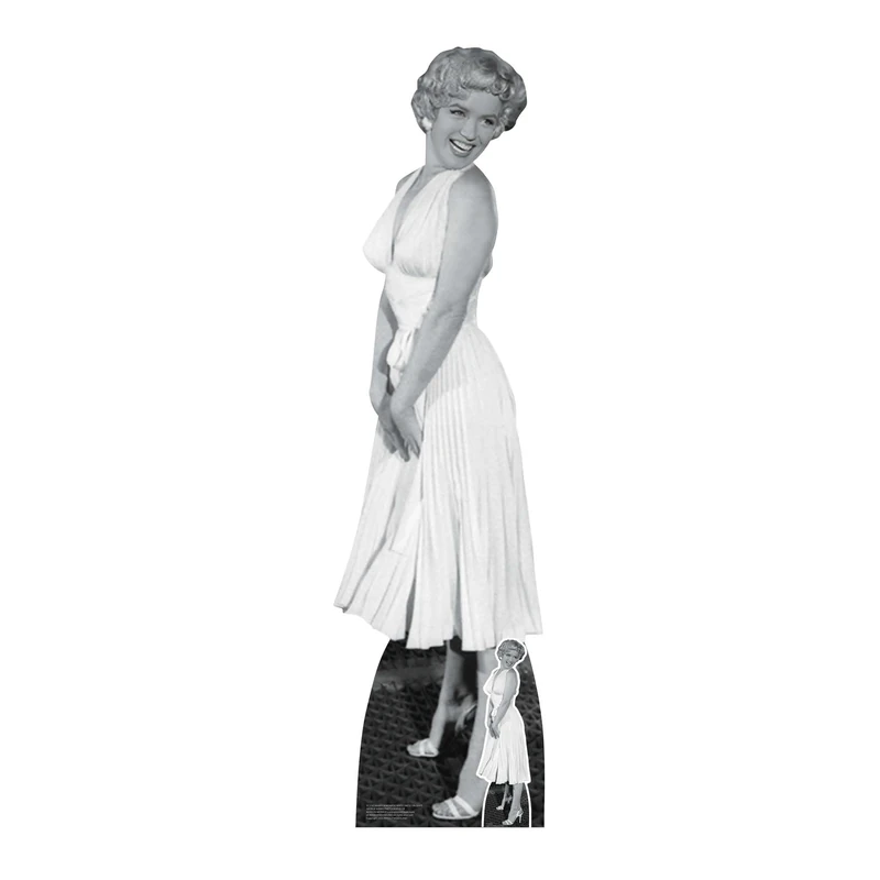 Star Cutouts SC2383 Marilyn Monroe White Ivory Cocktail Dress Cardboard Cutout – Elegant Display for Fans, Collectors & Marilyn Monroe Décor