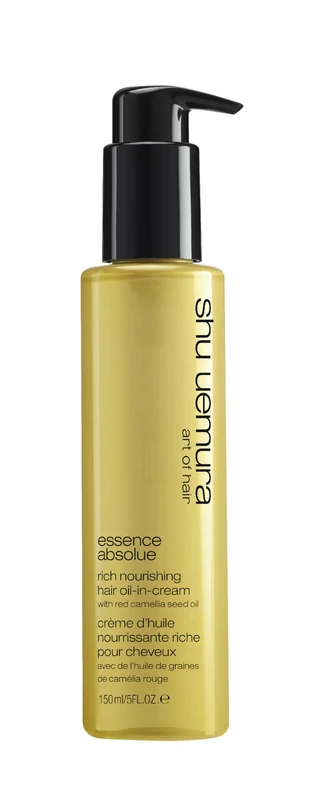 Shu Uemura, Nourishing Hair Oil-in-Cream Essence Absolue, All Hair Types, Enriched with Camellia Oil, For Soft Hair, Anti-Frizz, 150 ml