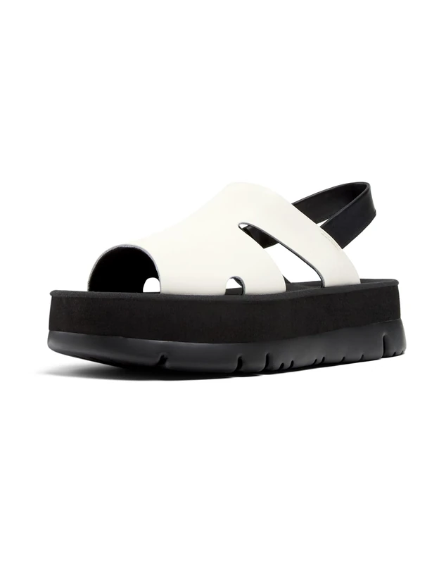 Camper Women's Oruga Up K200848 Sandal, White Natural 013, 8 UK