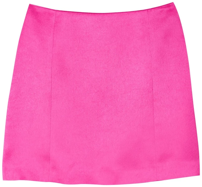 Club Monaco Women's Satin Mini Skirt, Hot Pink/Rose Lumineux, 8