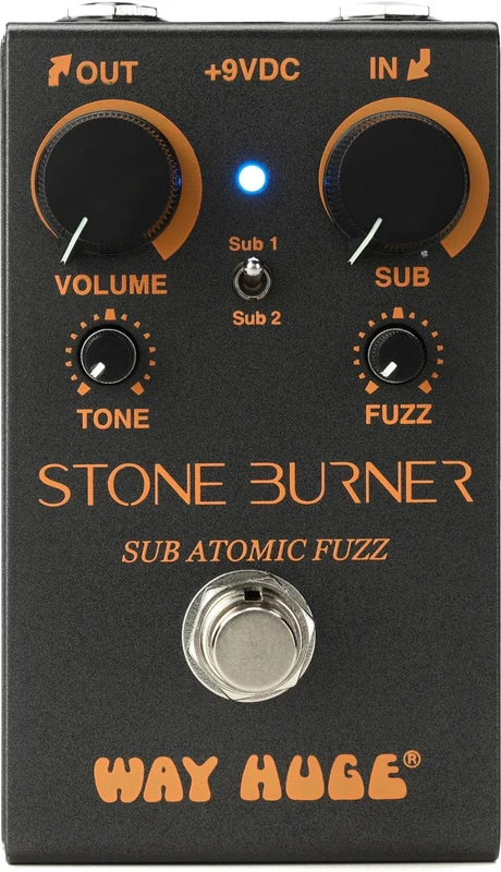 Way Huge Stone Burner Sub Fuzz Pedal, Black WM81