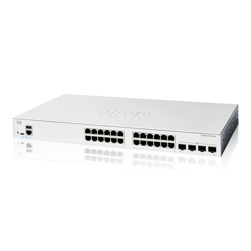 Cisco Catalyst 1200-24T-4G Smart Switch, 24 Port GE, 4x1GE SFP, Limited Lifetime Protection (C1200-24T-4G)