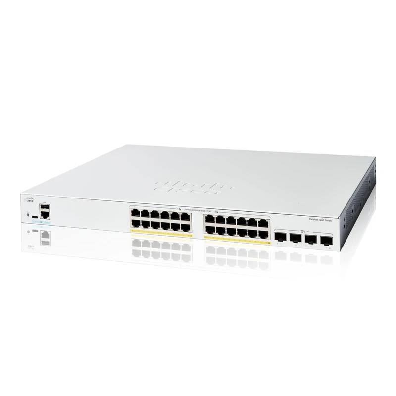 Cisco Catalyst 1200-24FP-4X Smart Switch, 24 Port GE, Full PoE, 4x10GE SFP+, Limited Lifetime Protection (C1200-24FP-4X)