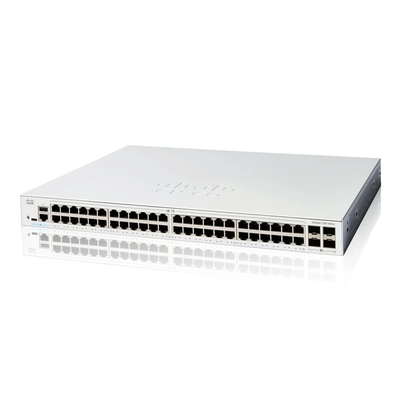 Cisco Catalyst 1200-48T-4X Smart Switch, 48 Port GE, 4x10GE SFP+, Limited Lifetime Protection (C1200-48T-4X)