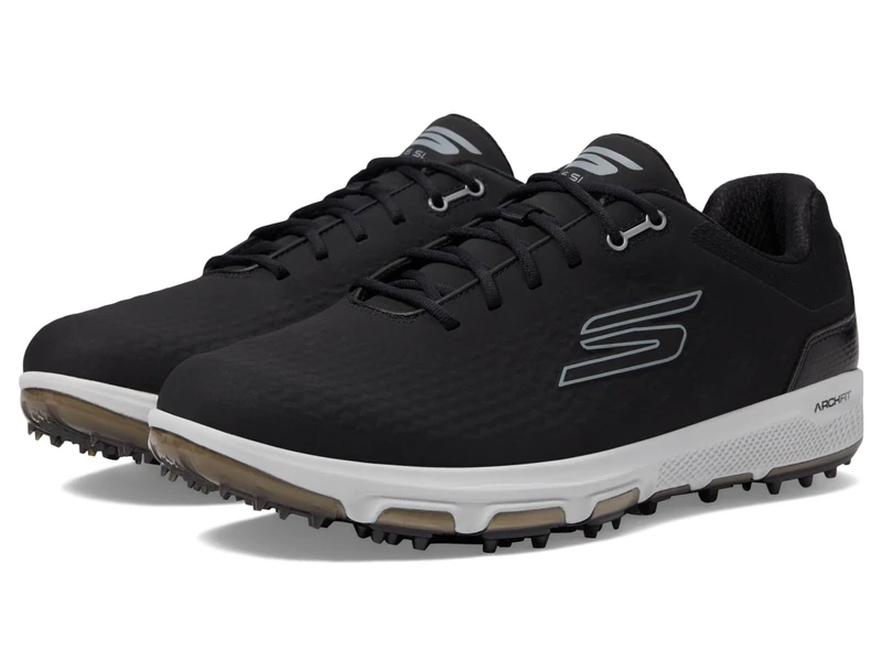 Skechers Men's GO Golf PRO 6 SL Golf Shoe, Black, 10
