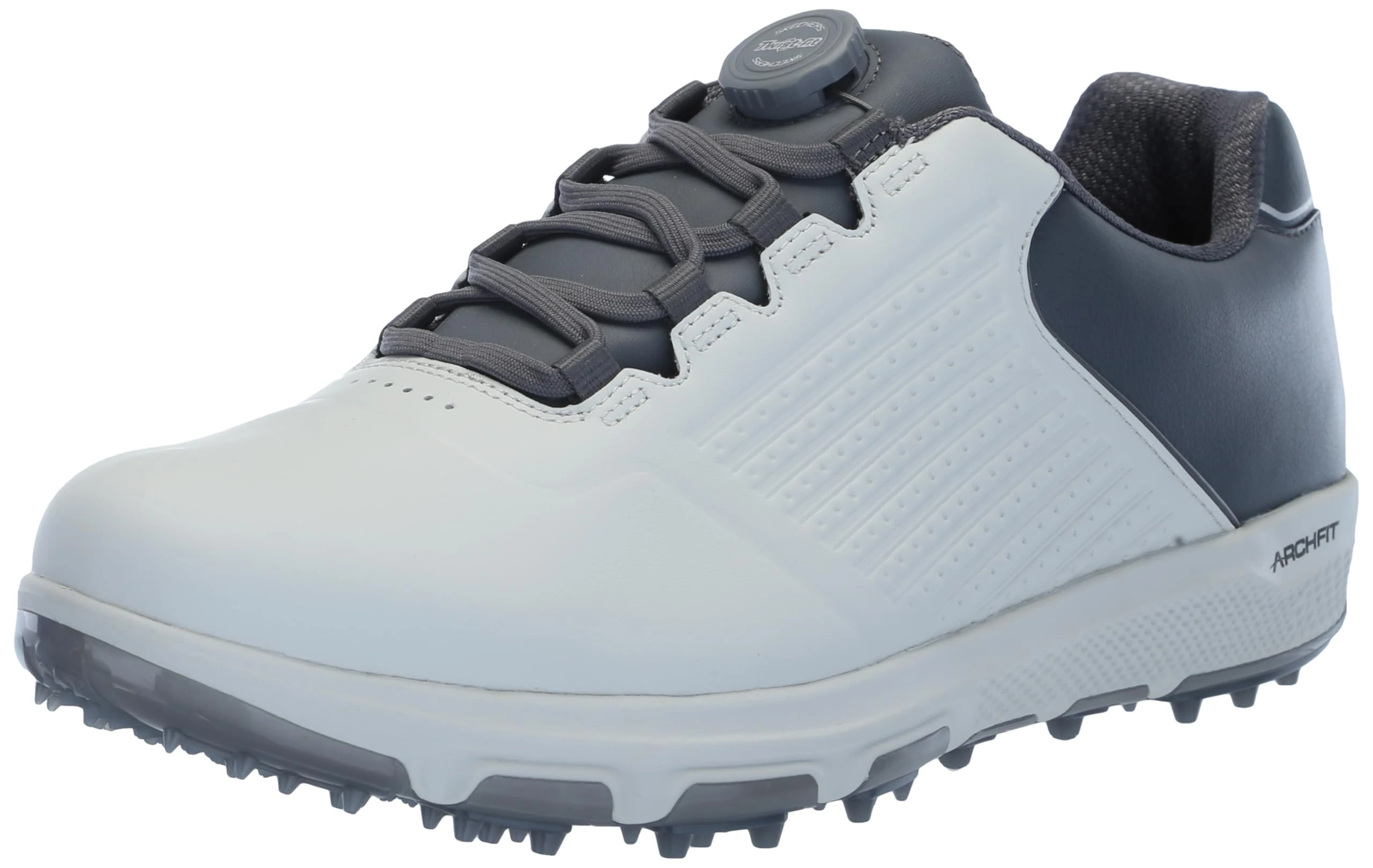 Skechers Men's GO Golf PRO 6 SL Twist Golf Shoe, Gray, 10.5