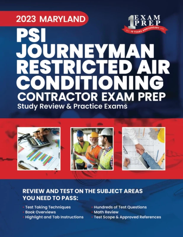 2023 Maryland PSI Journeyman Restricted Air Conditioning Contractor: 2023 Study Review & Practice Exams