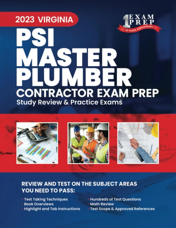 2023 Virginia PSI Master Plumber Contractor Exam Prep: 2023 Study Review & Practice Exams