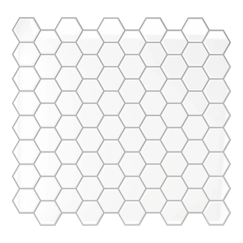 VEELIKE Peel & Stick Hexagon Backsplash Tiles - 24 12x12, Waterproof