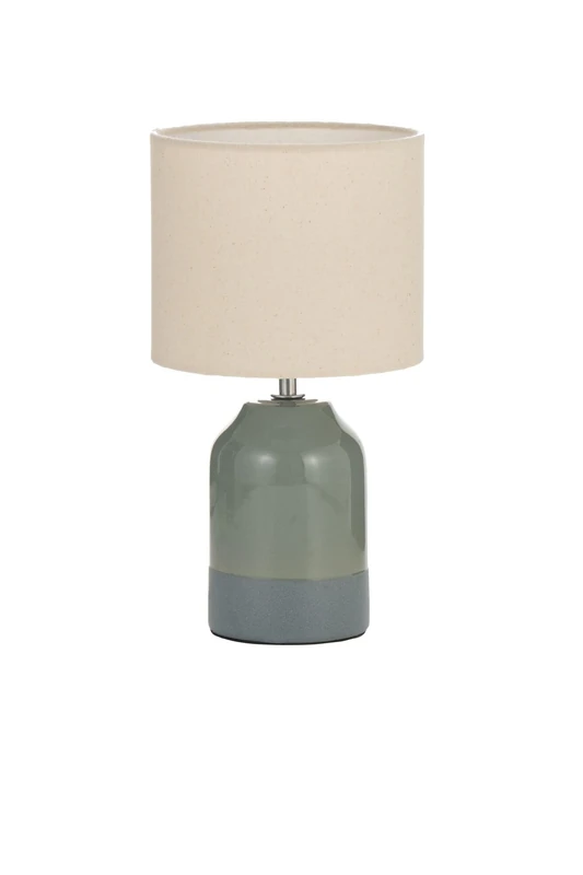 Pauleen 48325 Sandy Glow Table Lamp - Cream and Green Ceramic