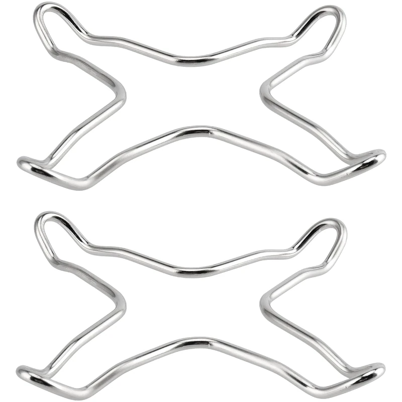 CHEUKYIU Pack of 2 Gas Hob Attachment Ring, Gas Stove Cross, Gas Hob Attachment Stainless Steel, Gas Hob Attachment Plate, Gas Stove Attachment Grid, for Kitchens, Gas Stoves, Ovens, Camping Stoves,