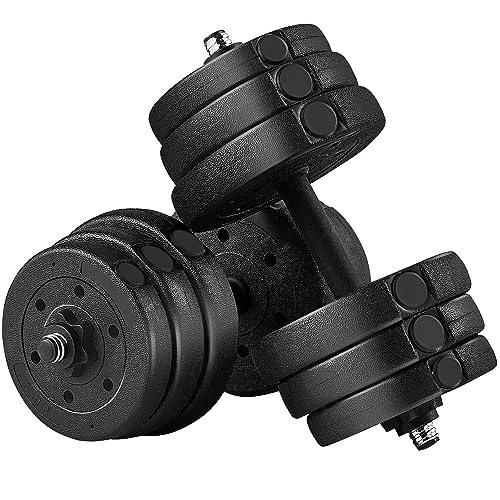 Yaheetech 30KG/25KG/20KG/15KG Adjustable Dumbbells Weight Lifting Training Set Dumbbells Set (sold as a pair) Home Gym Fitness for Men/Women